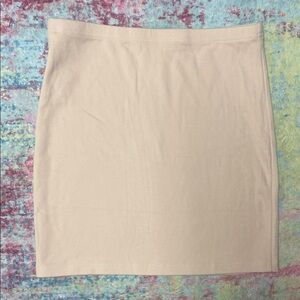 SHEIN Cream Straight Mini Skirt